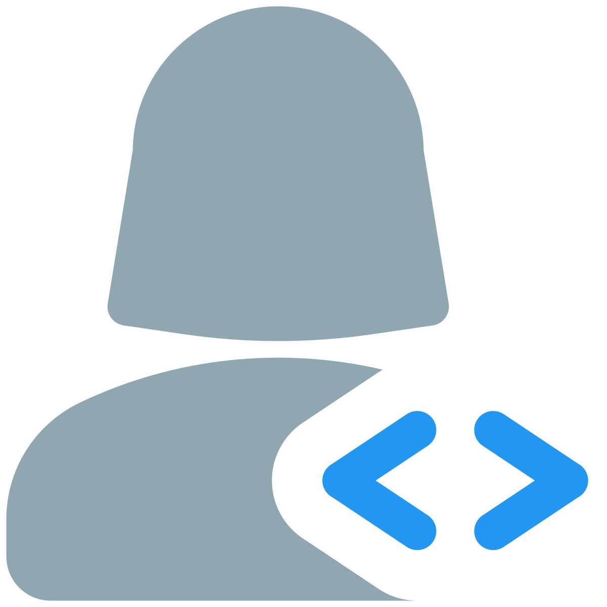 female user using both left and right arrows for multiple sections icon