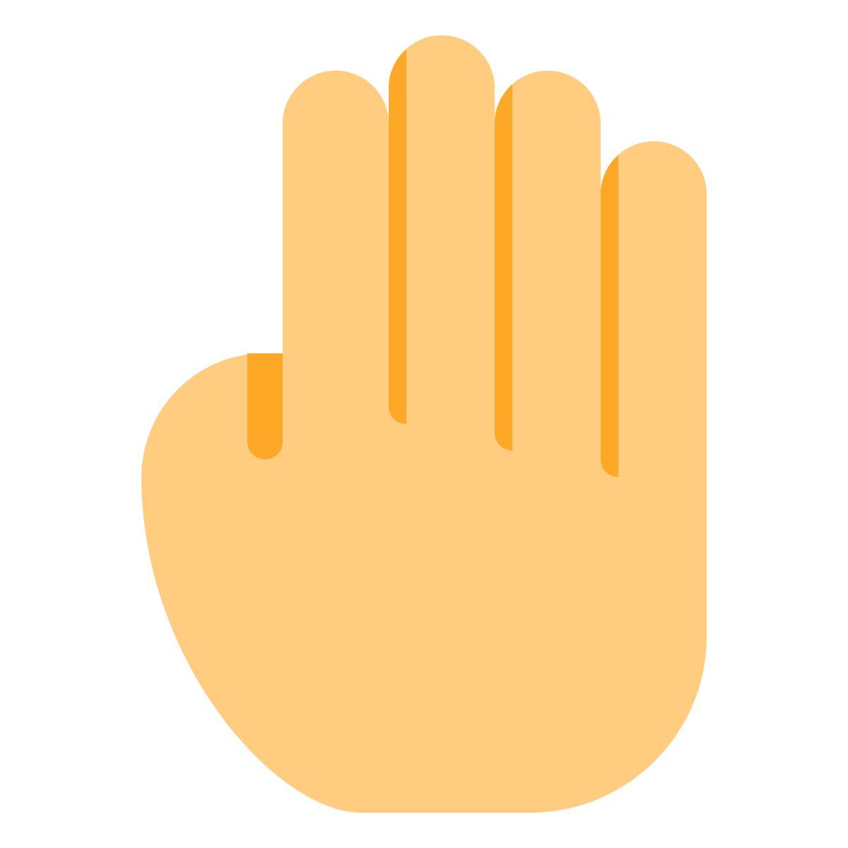 four fingers hand icon
