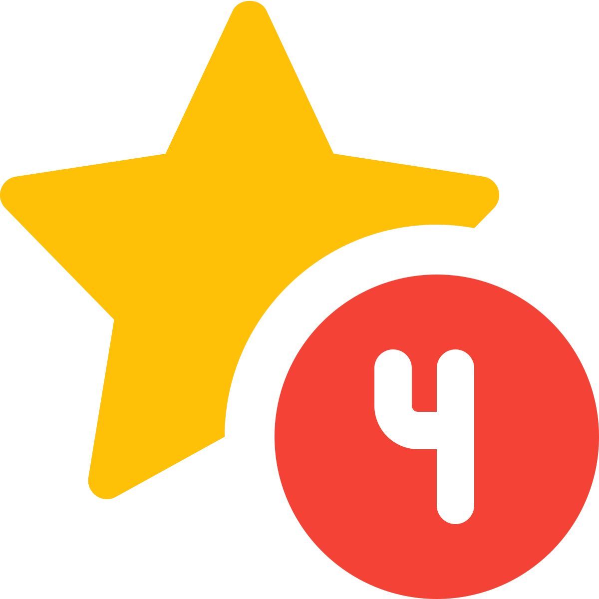 four star rating icon