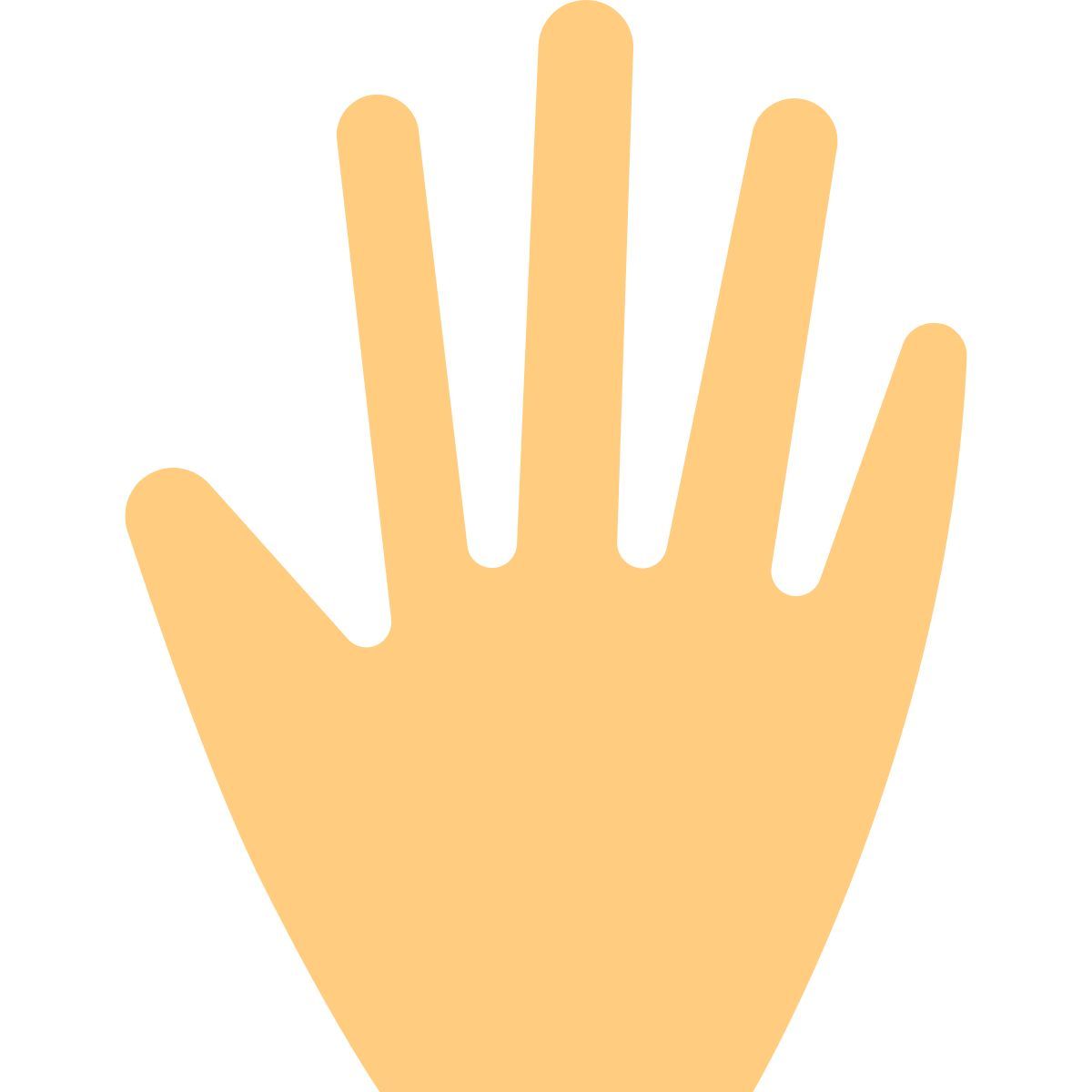 five fingers hand icon