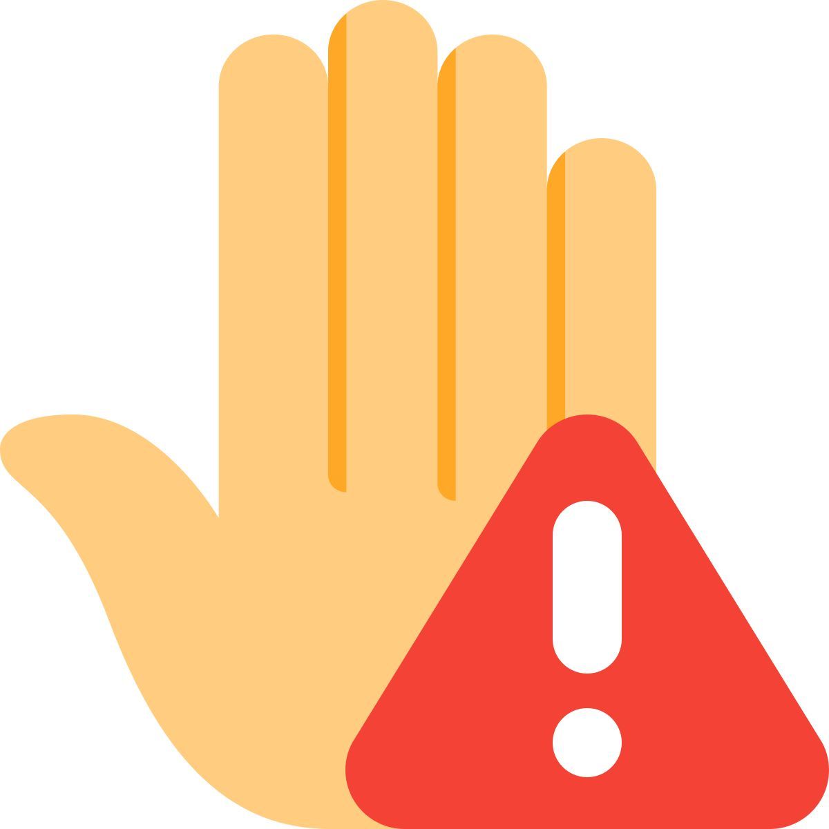 hand warning icon