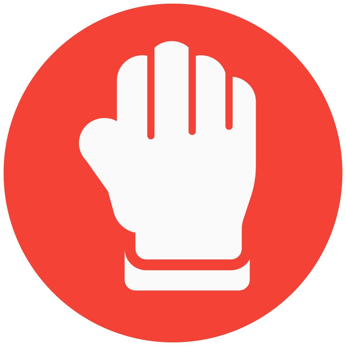 stop hand sign icon
