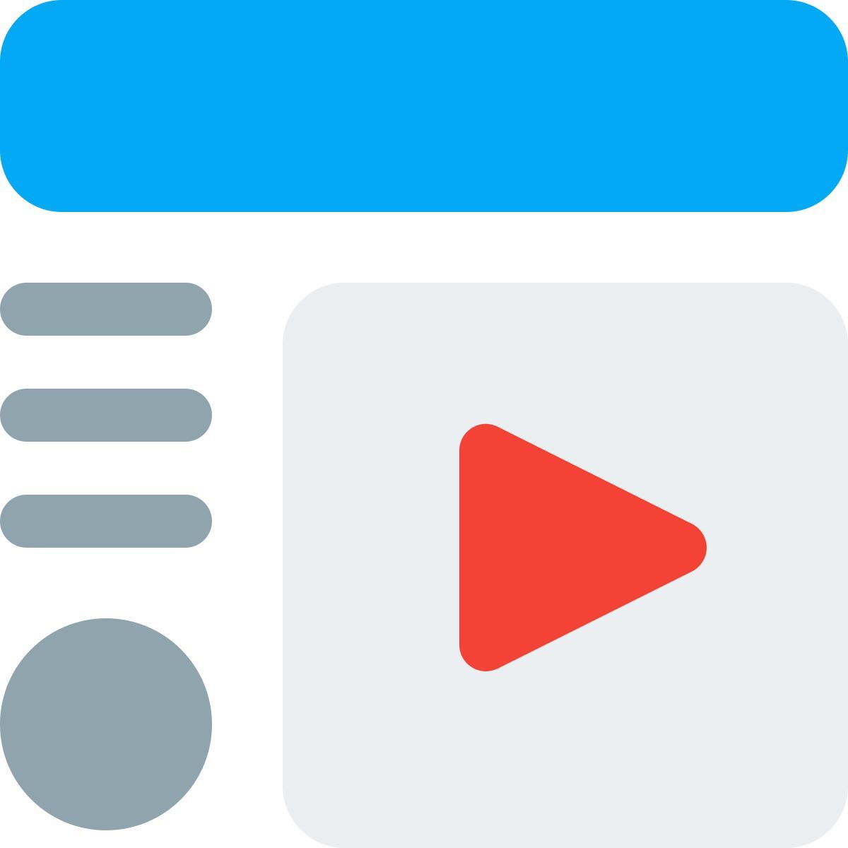 vídeo con texto icon