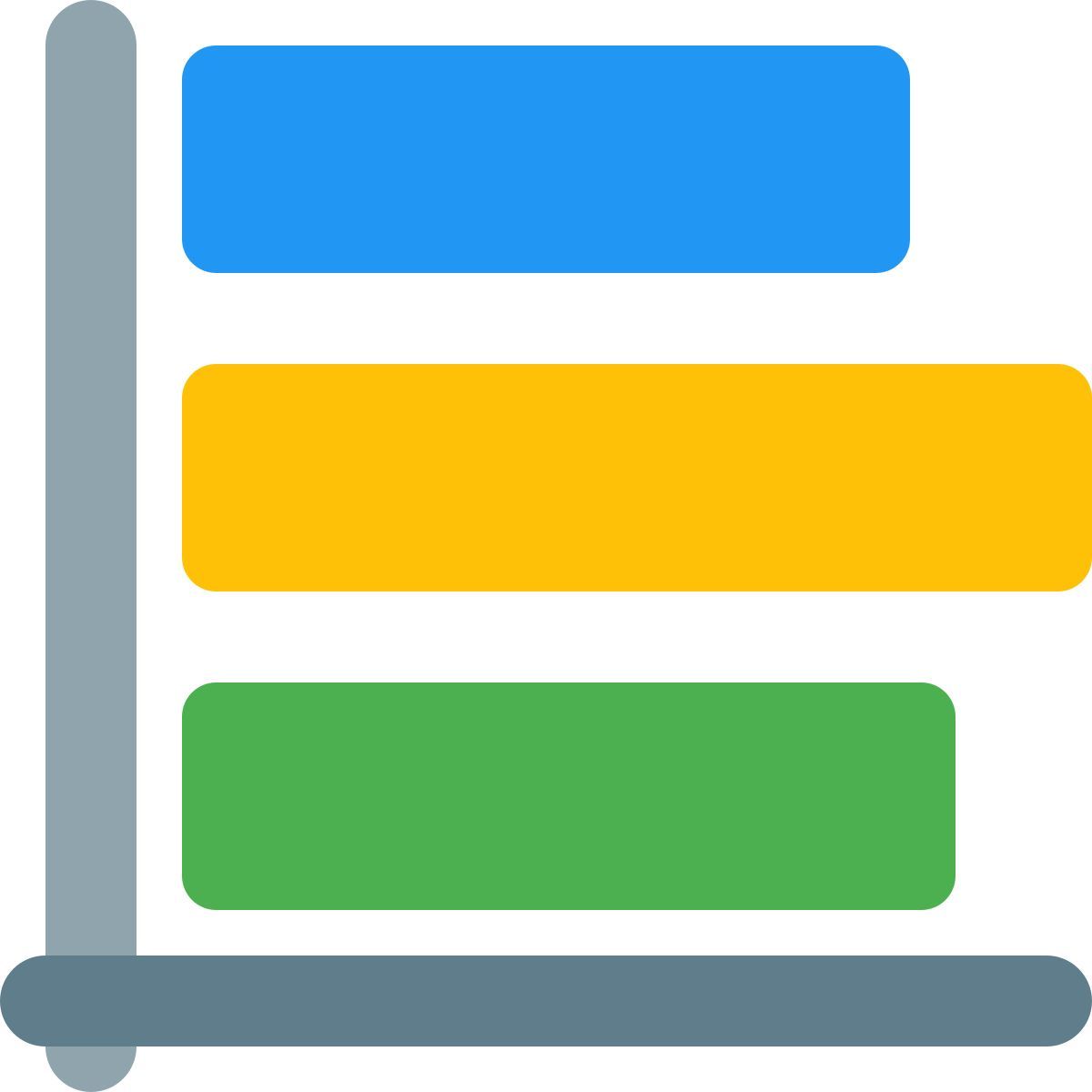 horizontales balkendiagramm icon