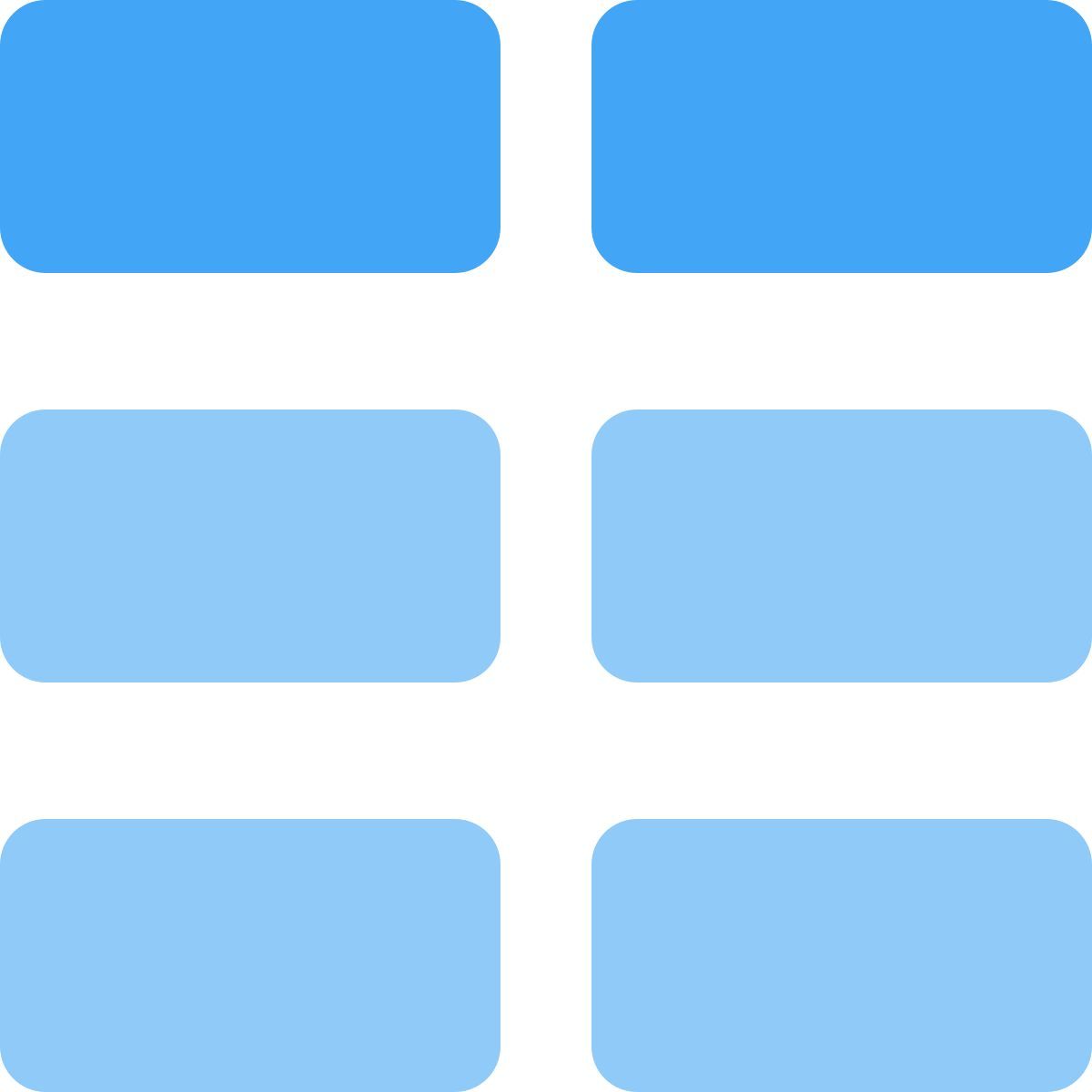 disposition de la grille du tableau icon
