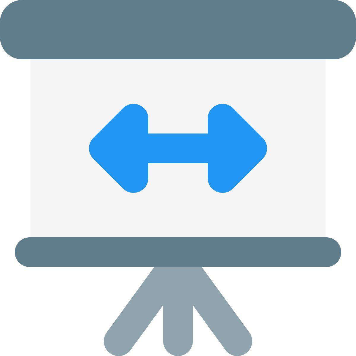 horizontal slide presentation icon