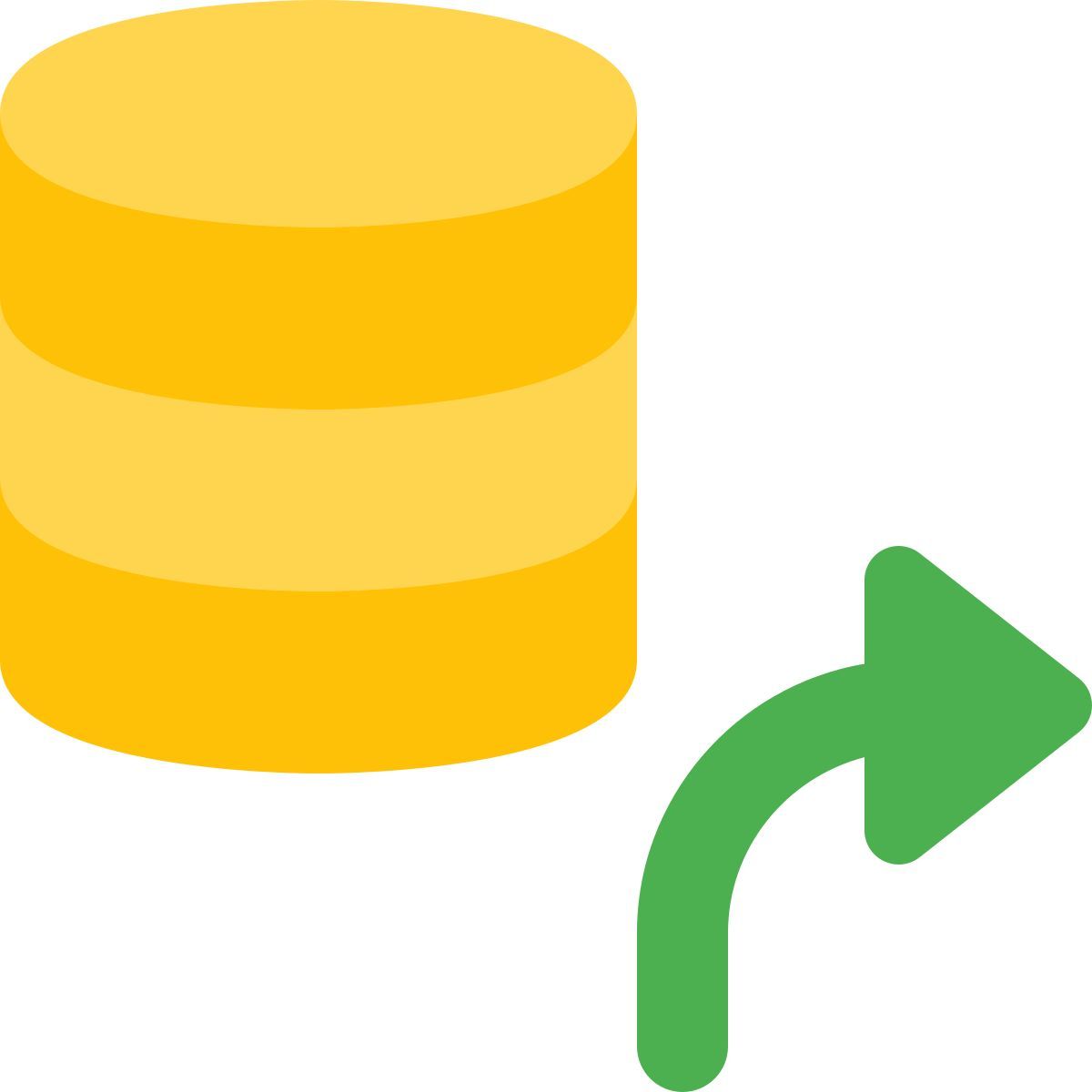 database forwarding technology icon