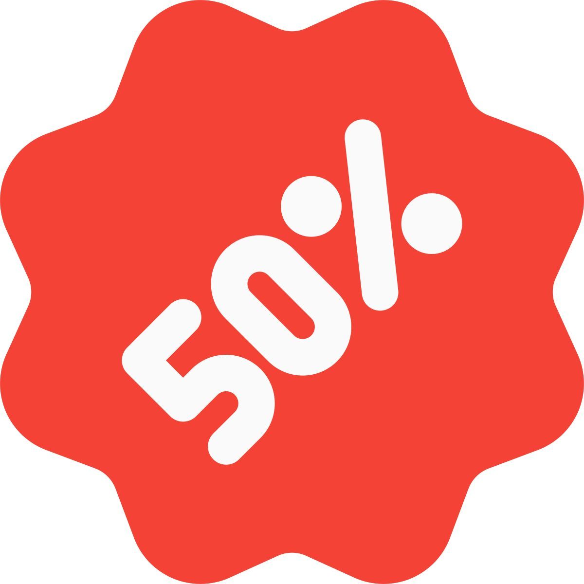pegatina con 50% de descuento icon