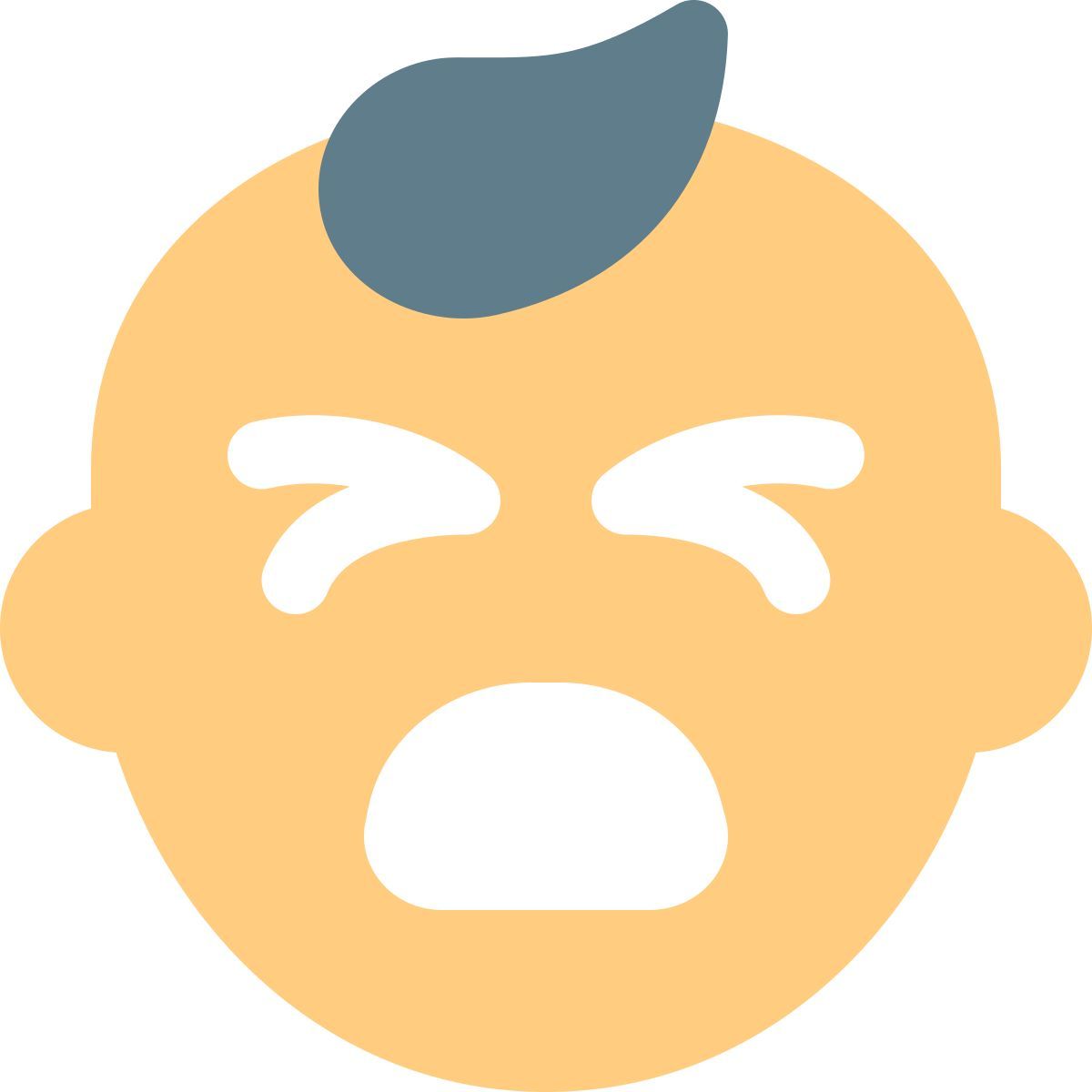 crying baby icon