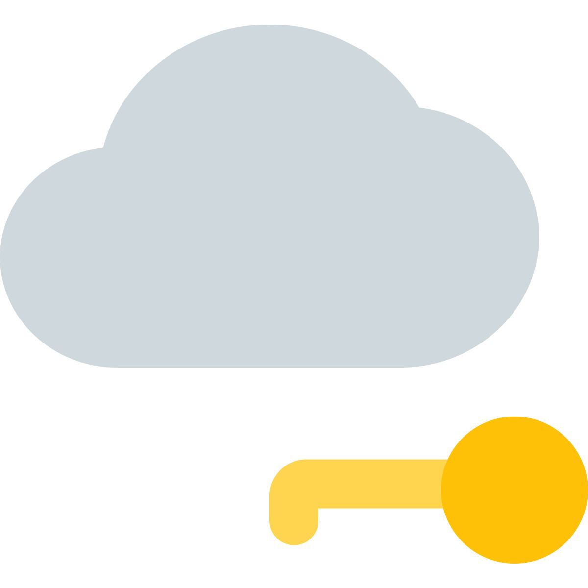 cloud authentication key icon