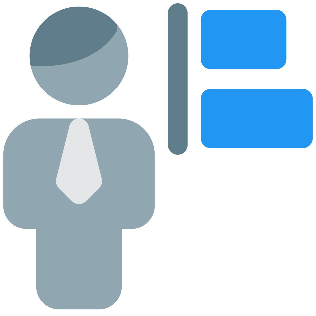 left alignment of a word document for an businessman to adjust icon