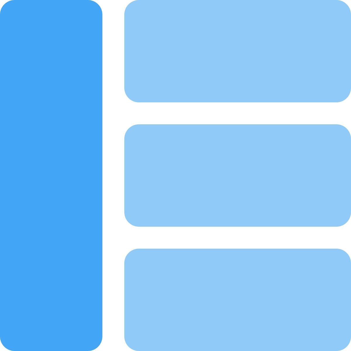 tableau à trois lignes icon