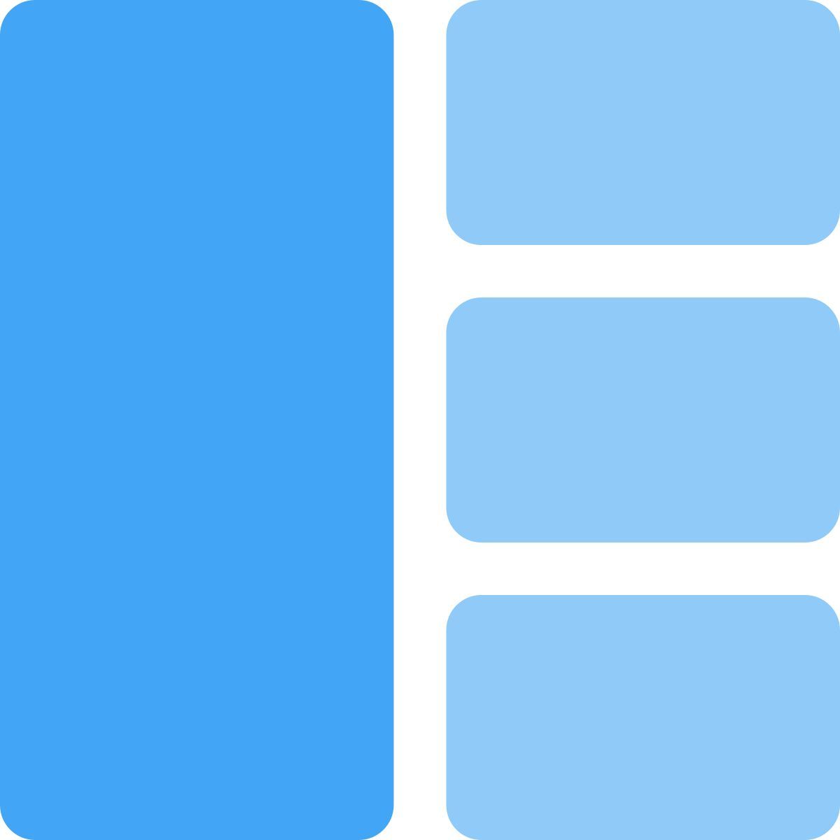 left sidebar table icon