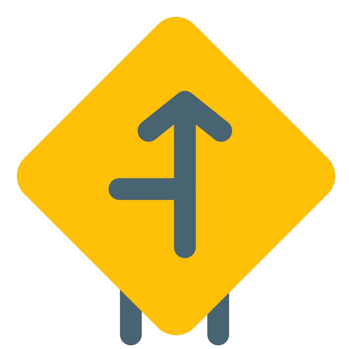 intersección de la carretera del lado izquierdo icon