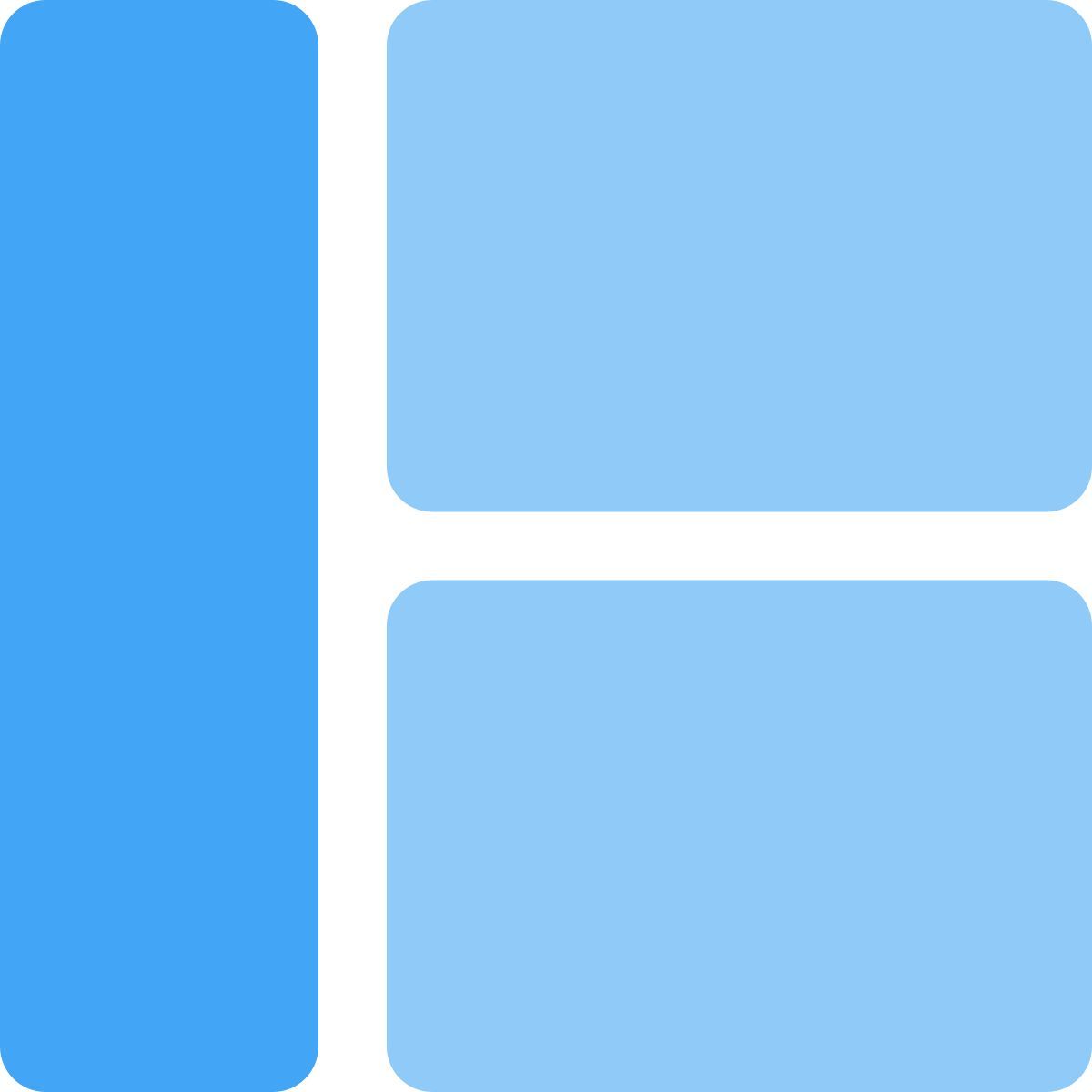 왼쪽 사이드바 레이아웃 icon