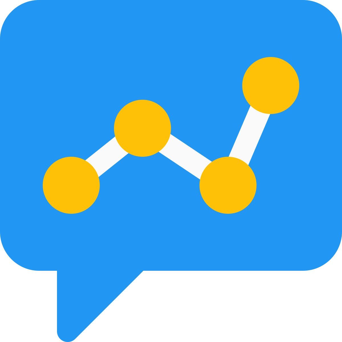 line chart message icon