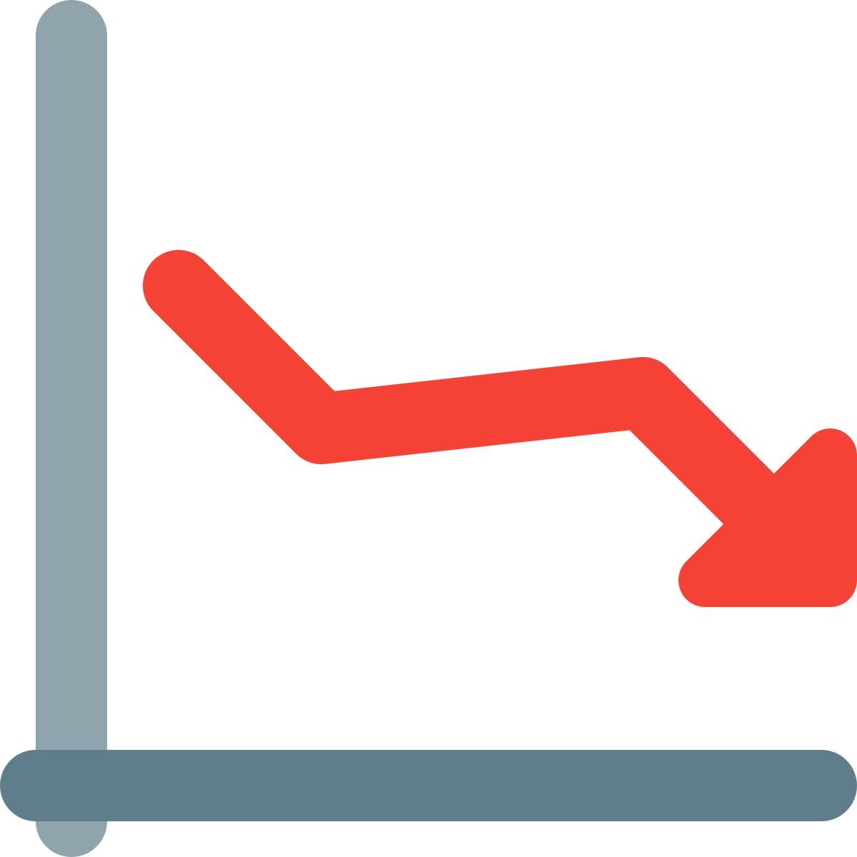 gráfica decreciente icon