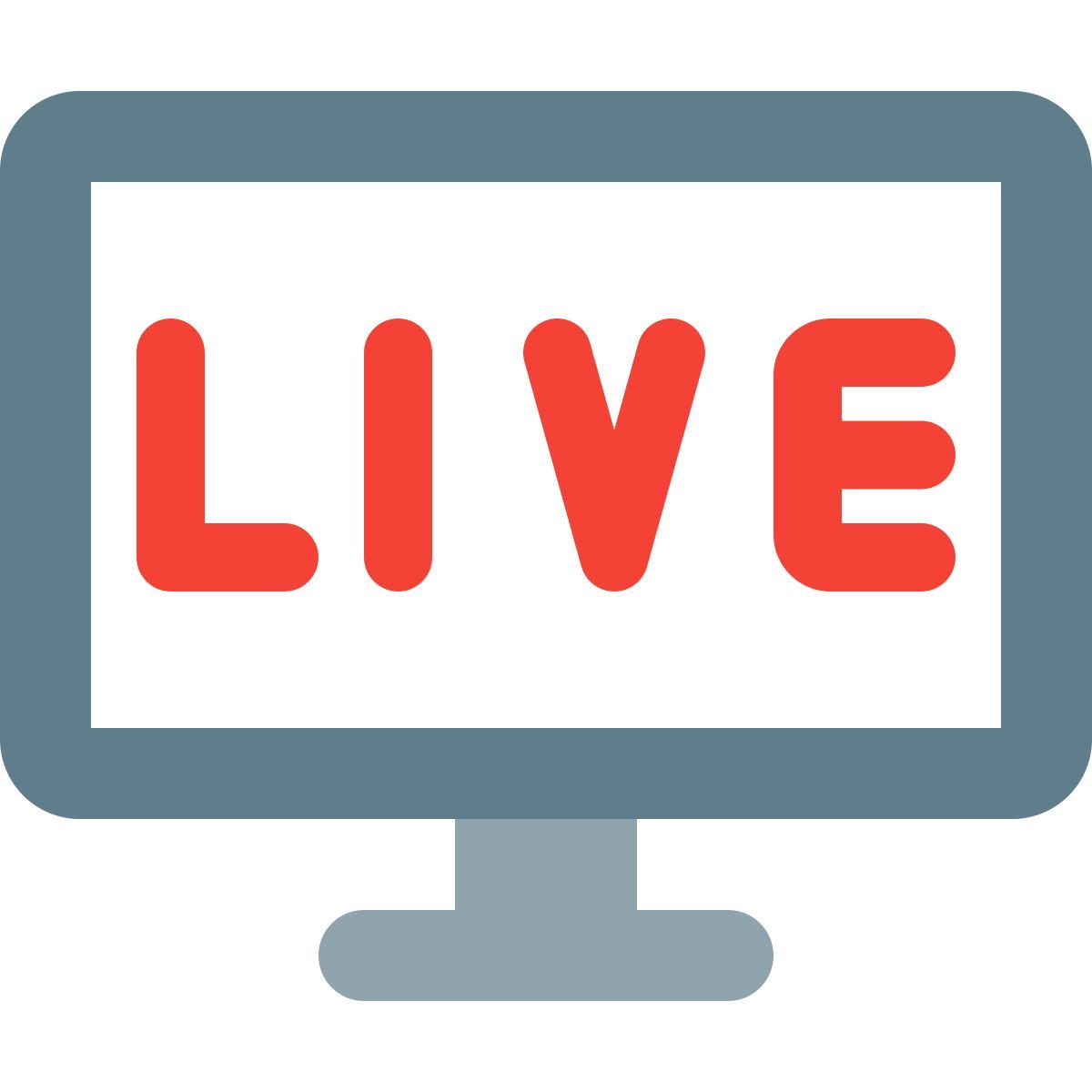 외부 라이브 미디어 콘텐츠 텔레캐스트 개인용 컴퓨터 웹 색상 tal revivo에서 사용 가능 icon