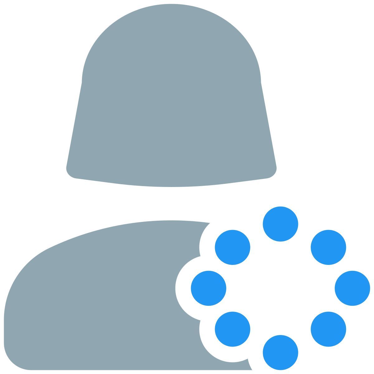 Loading screen for an application used by a single user icon