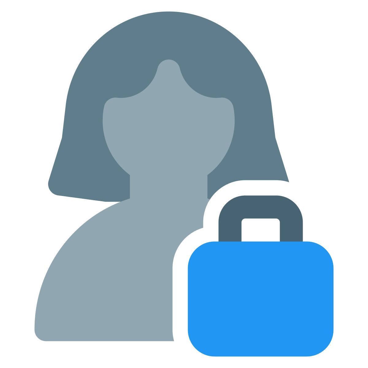 Locking the profile of a single user isolated on a white background icon