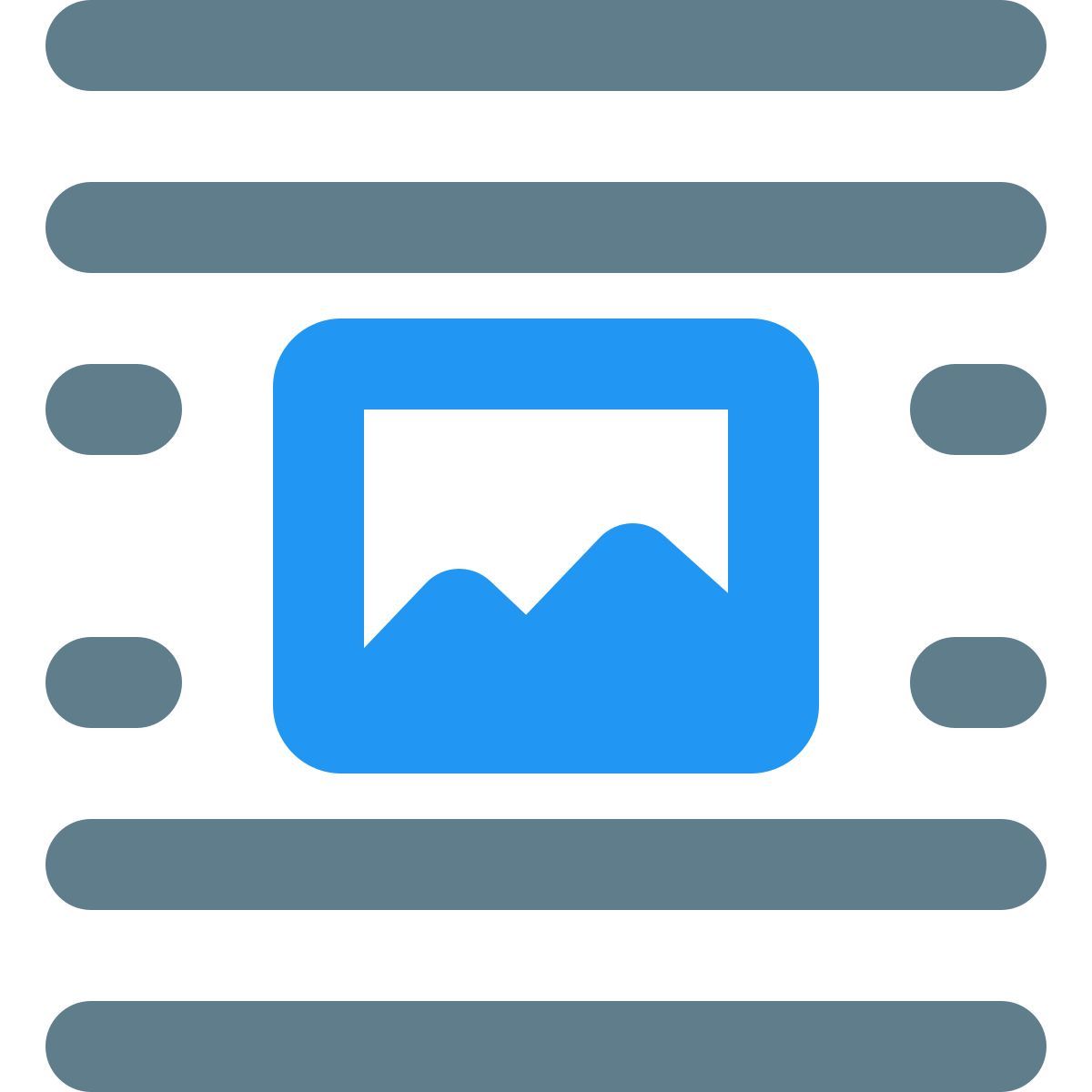 middle center image document page layout setting button icon