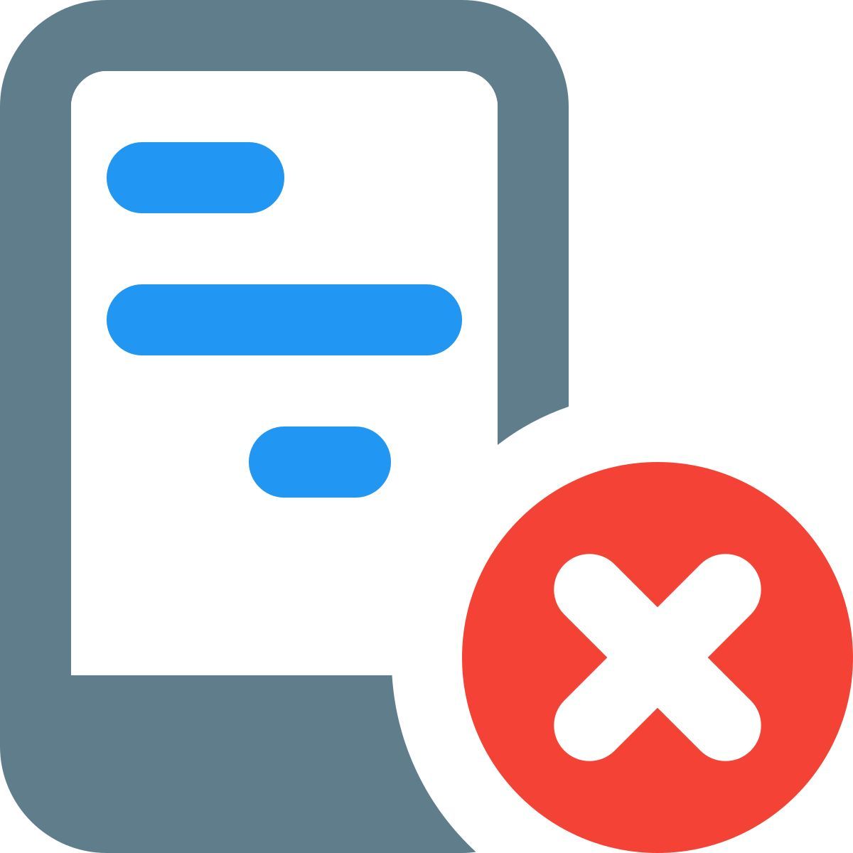 eliminar contenido móvil icon
