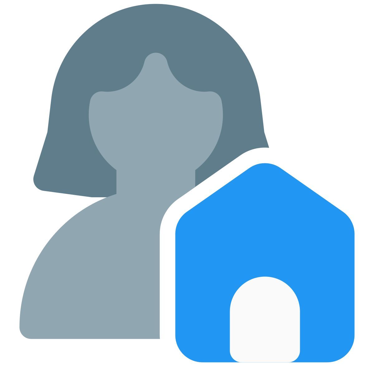 monitoring the single user work online from home icon