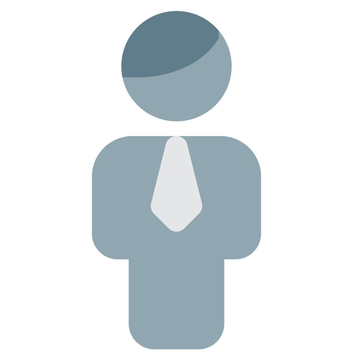 neutral portrait of stickman as an businessman icon