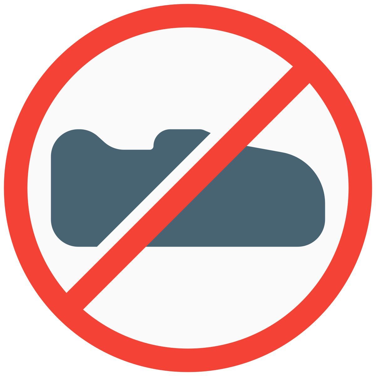 no shoes icon