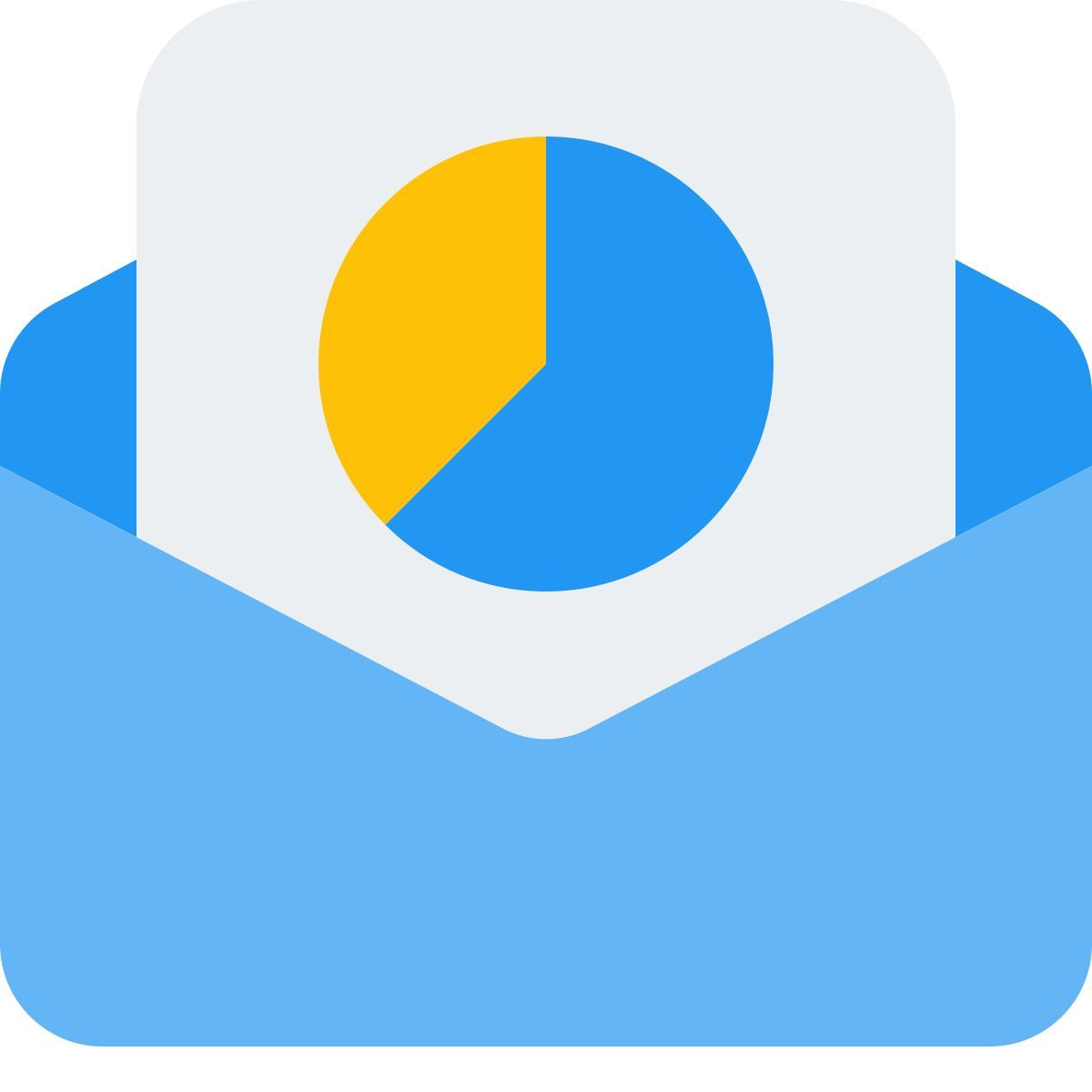 pie chart mail icon