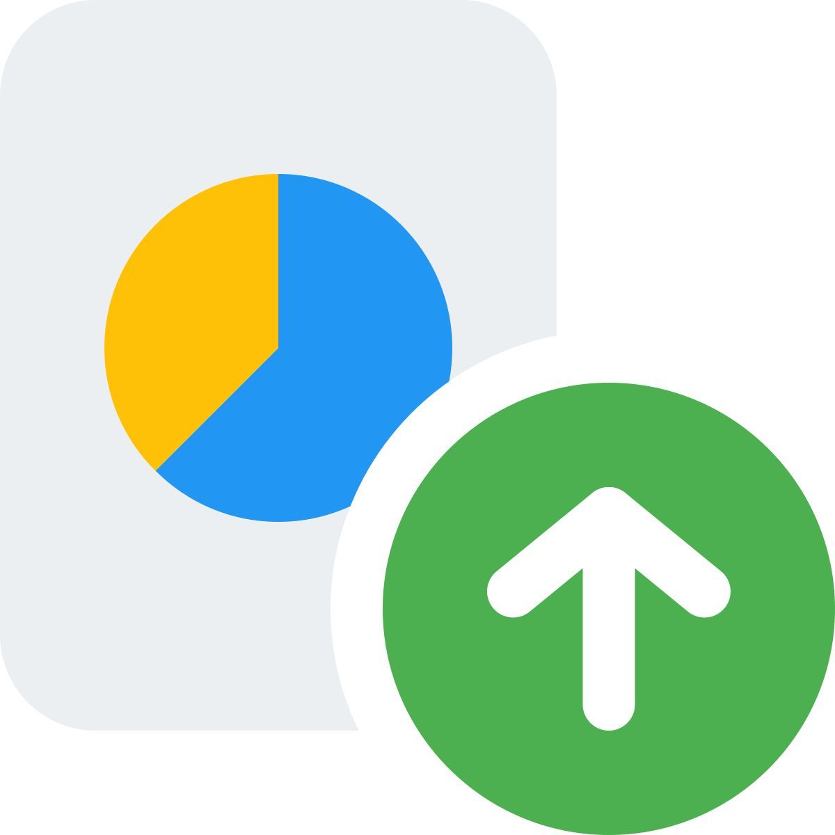 upload pie chart icon