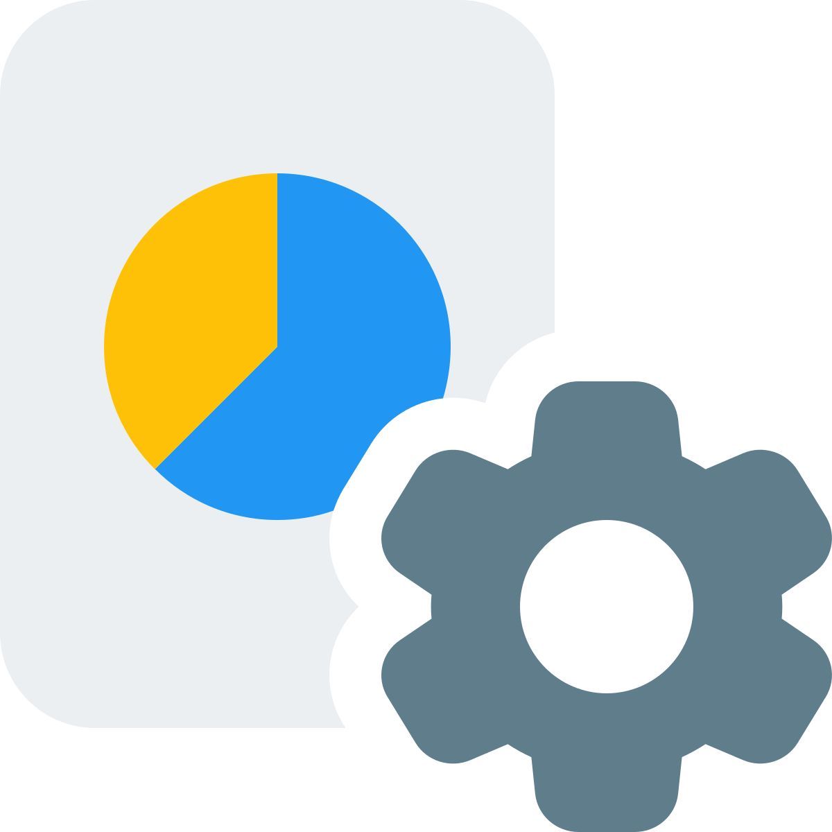 pie chart settings icon