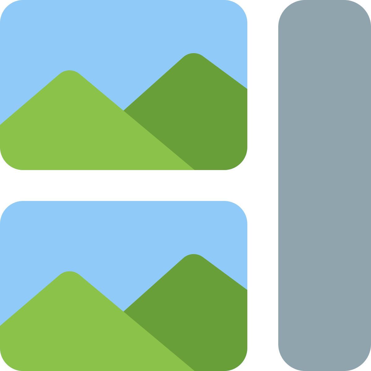 titolo verticale e immagini icon