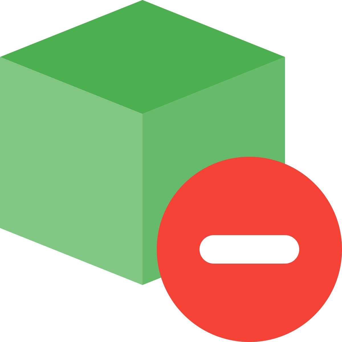 remove 3d model icon