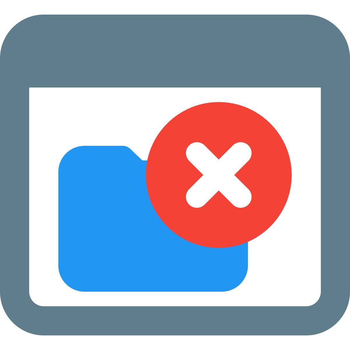 Supprimer le dossier icon