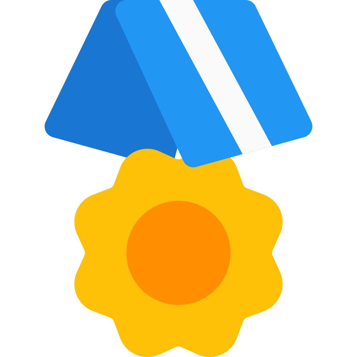 flower shaped medal icon