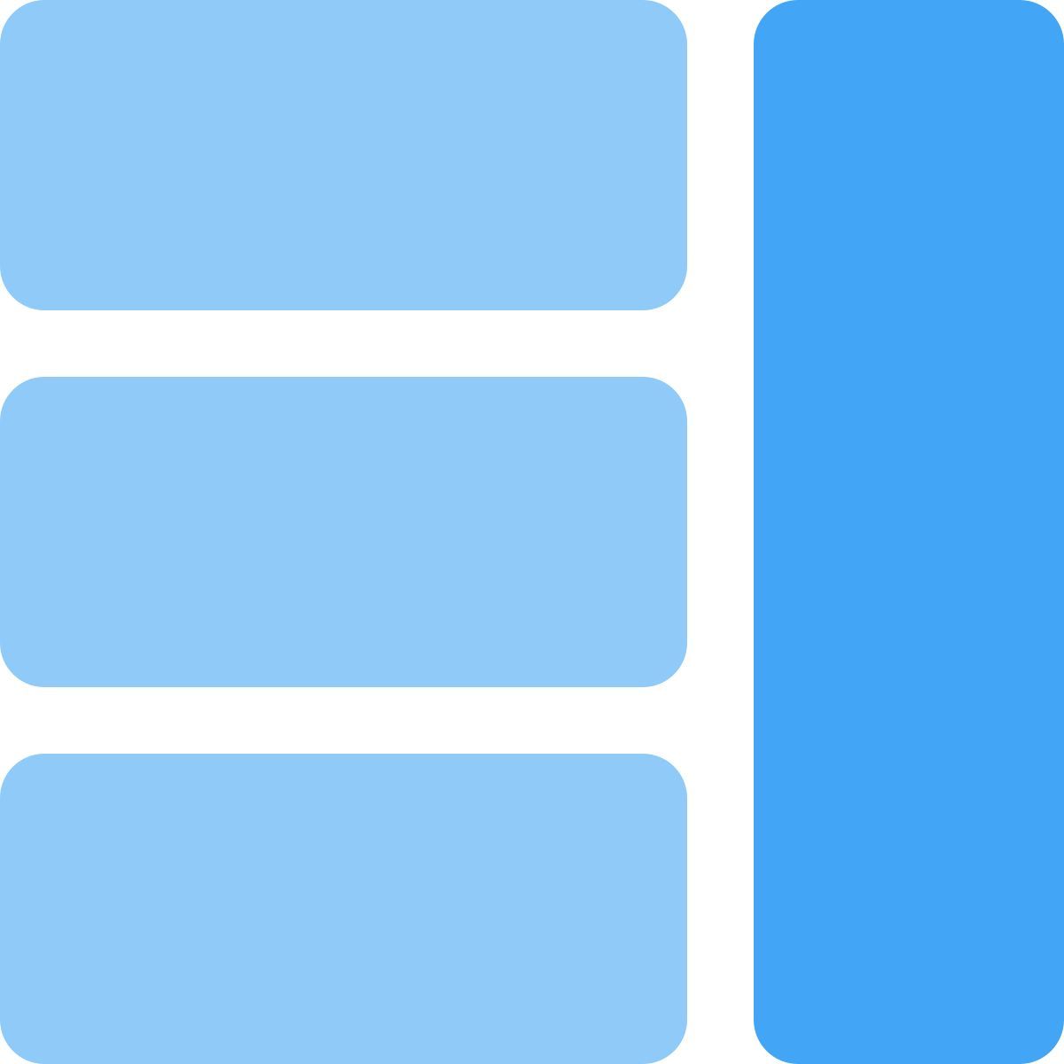 带侧边栏的网格 icon
