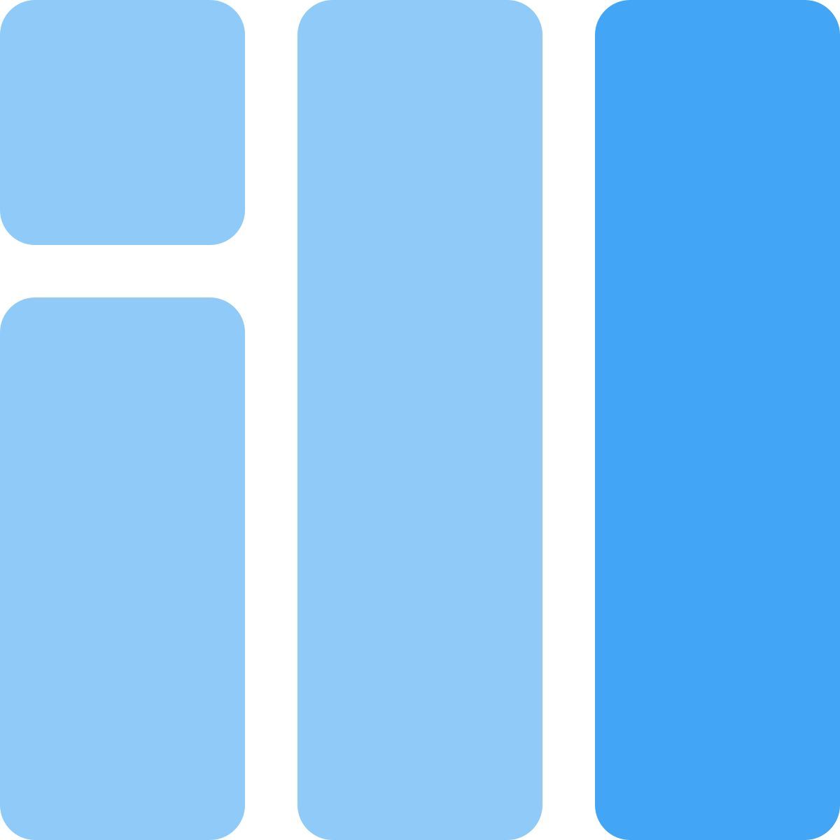 tabela com colunas verticais icon