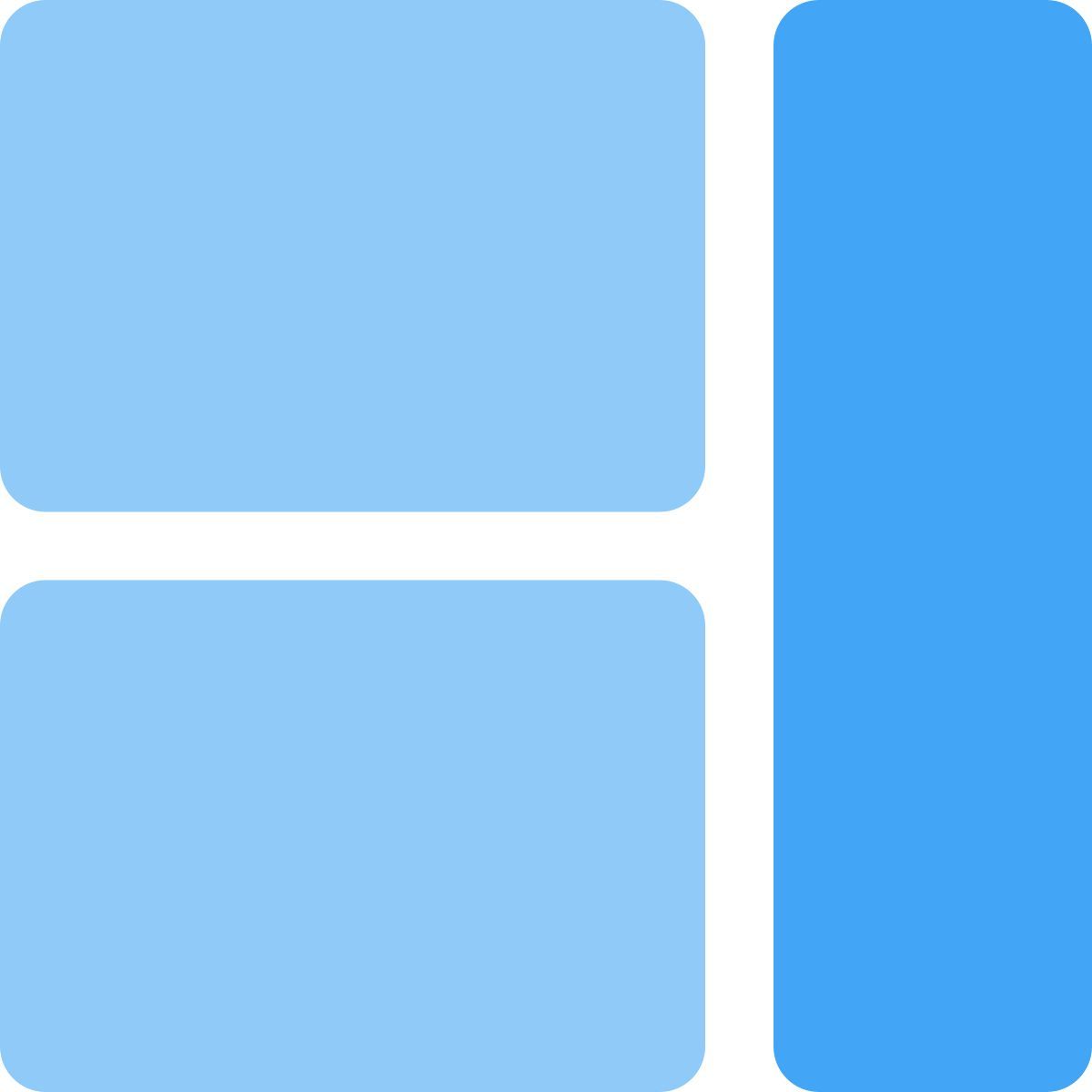 Layout della barra laterale destra icon