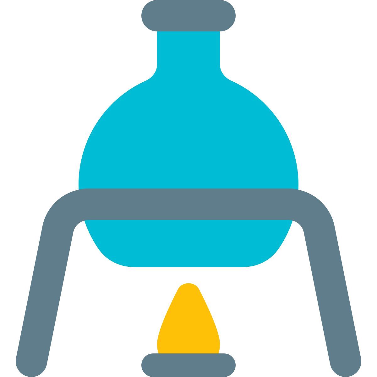 flask on burner icon