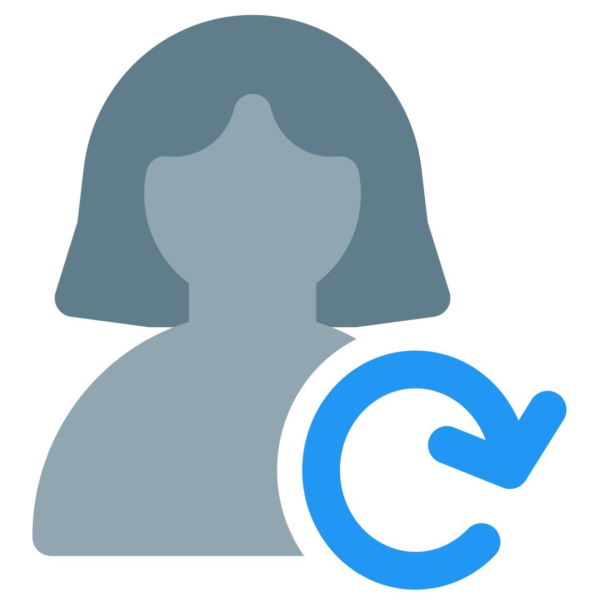 routine shift for the work process with loop arrow icon