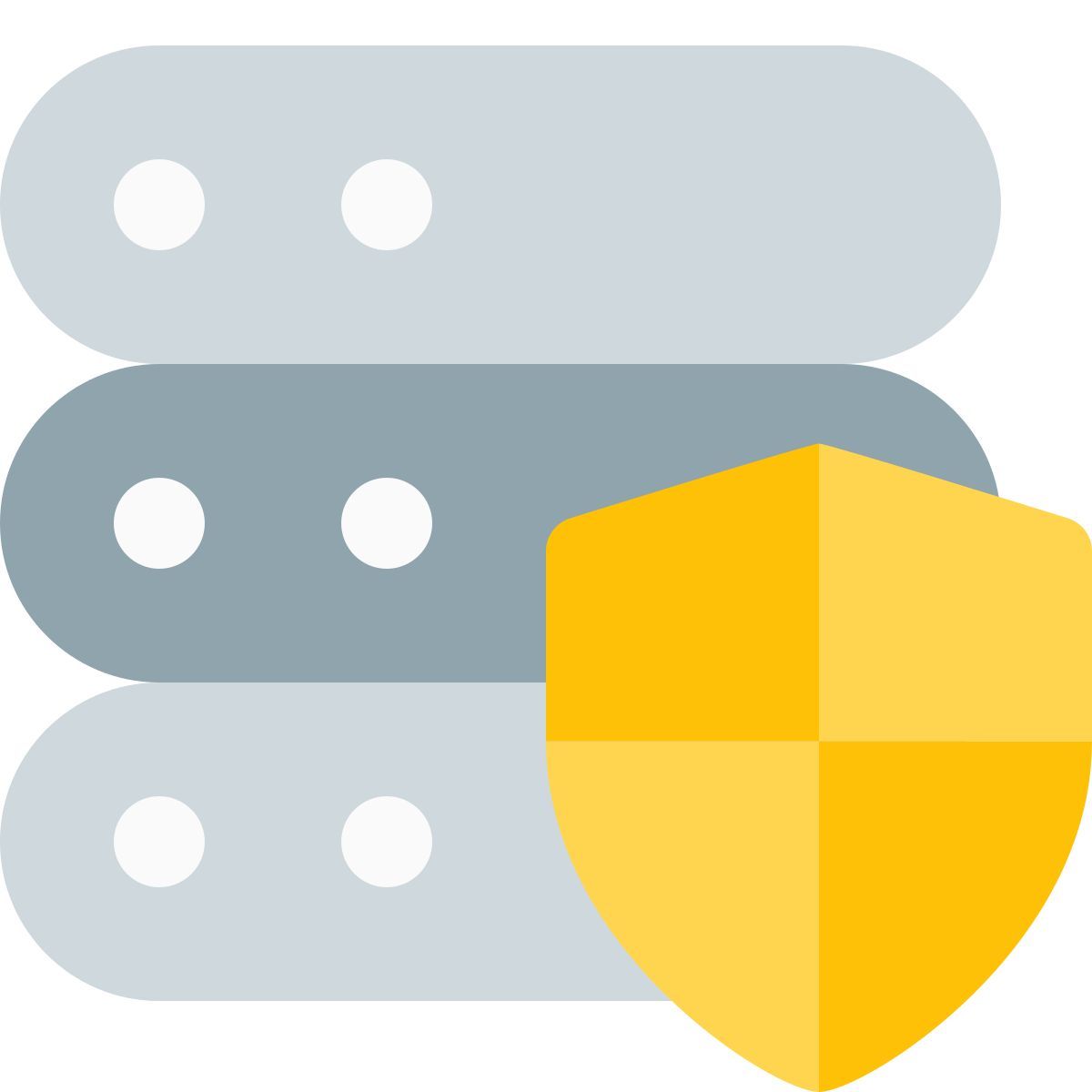 serveur externe protégé avec bouclier logiciel antivirus isolé sur fond blanc serveur couleur tal revivo icon