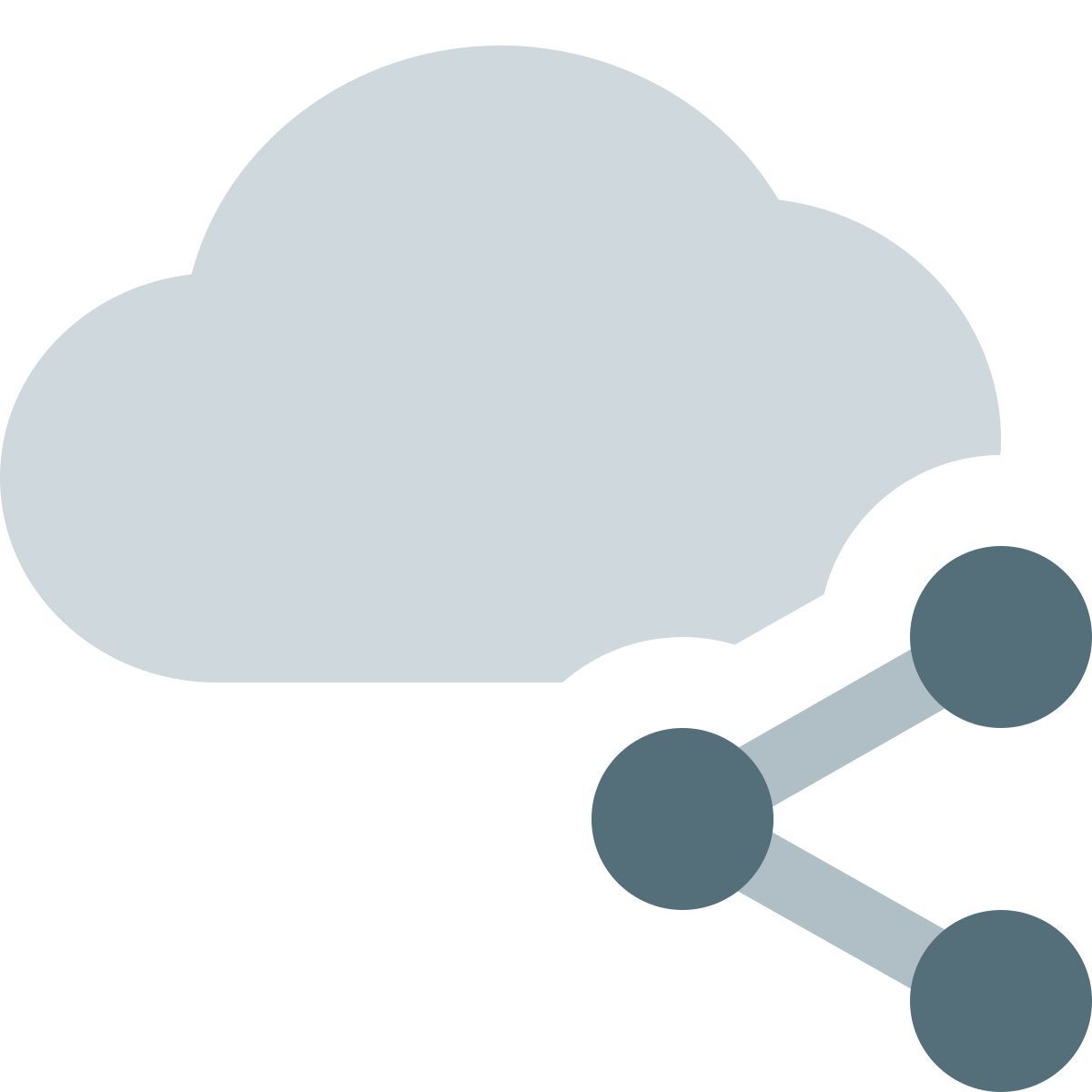 condividi contenuti cloud icon