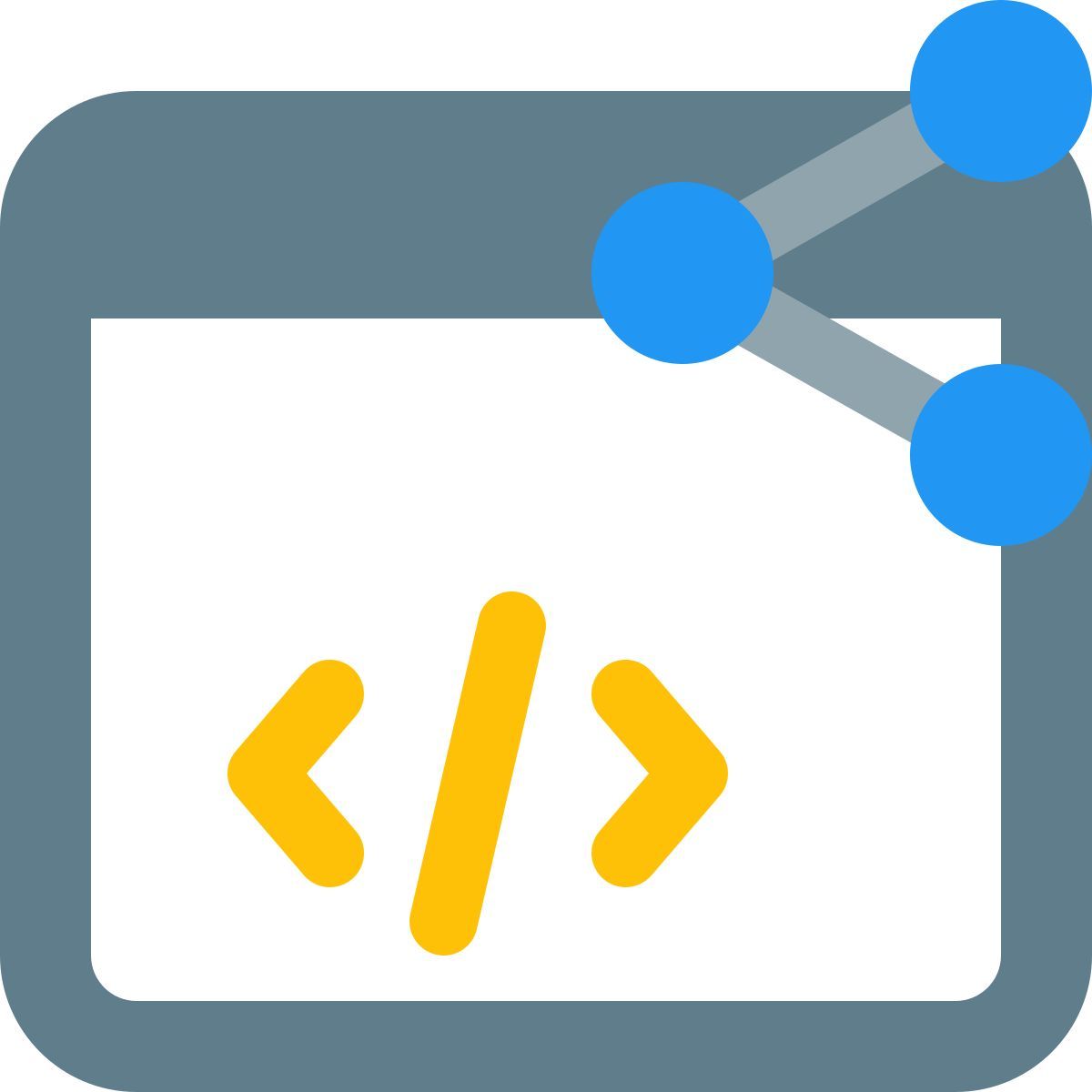 share programming code icon