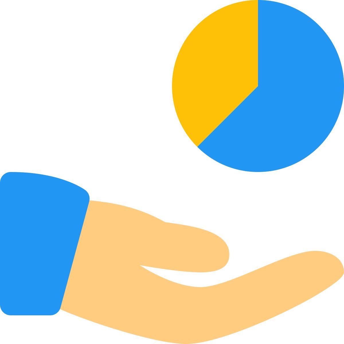 graphique à secteurs partagé icon