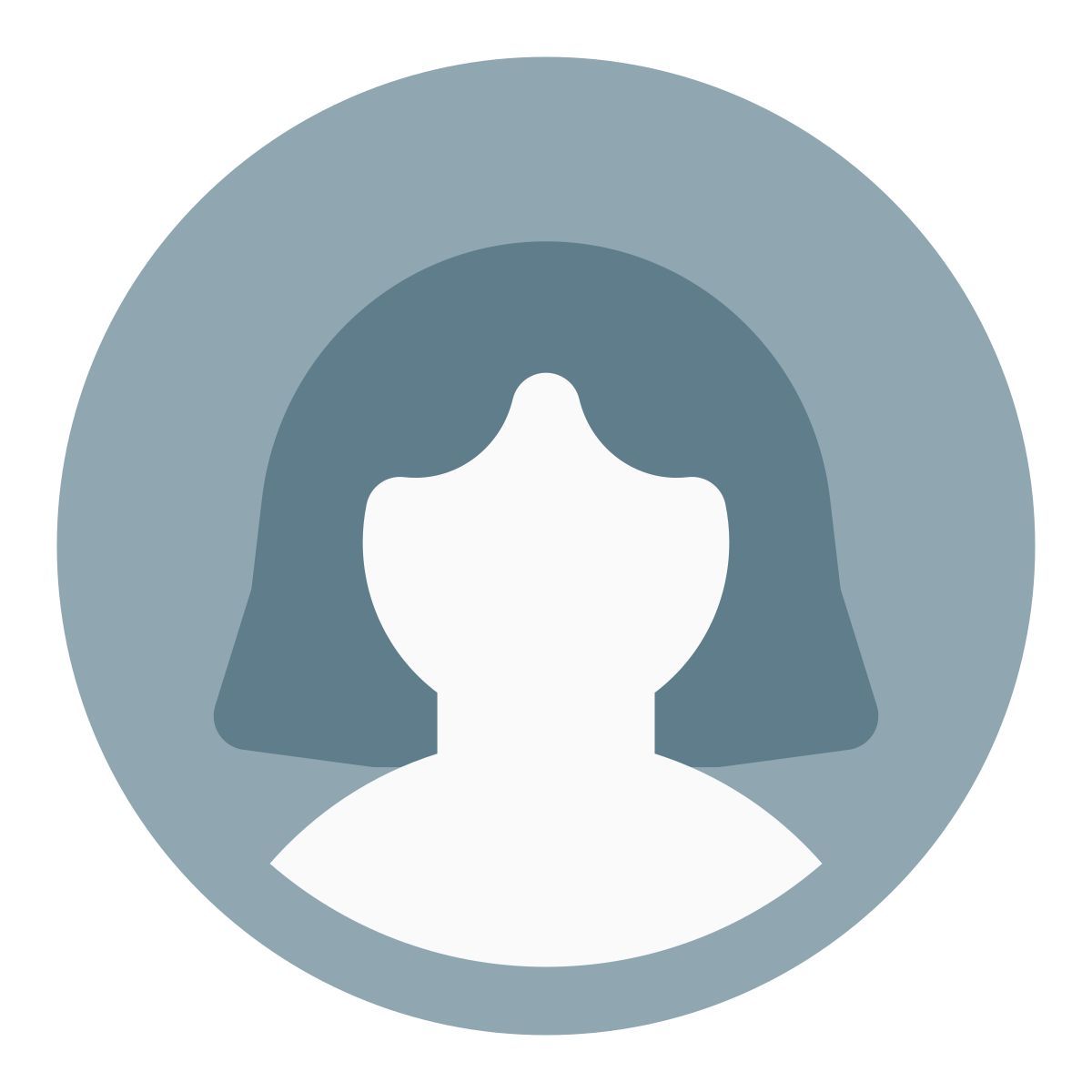 single female user profile picture layout for online social media dashboard icon