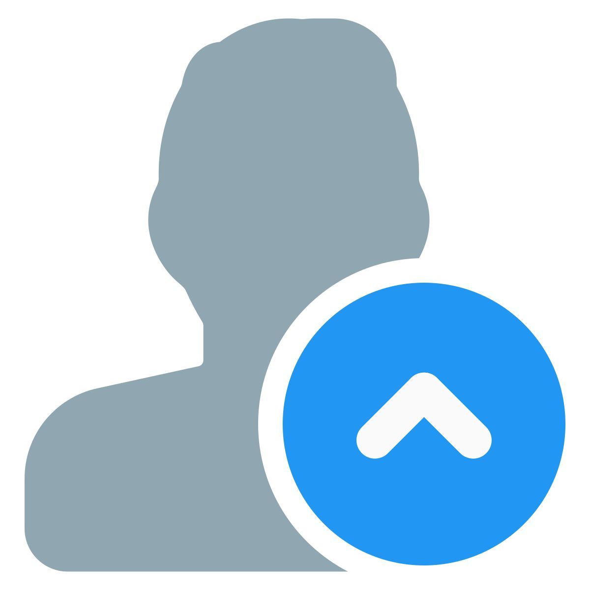 up arrow user icon