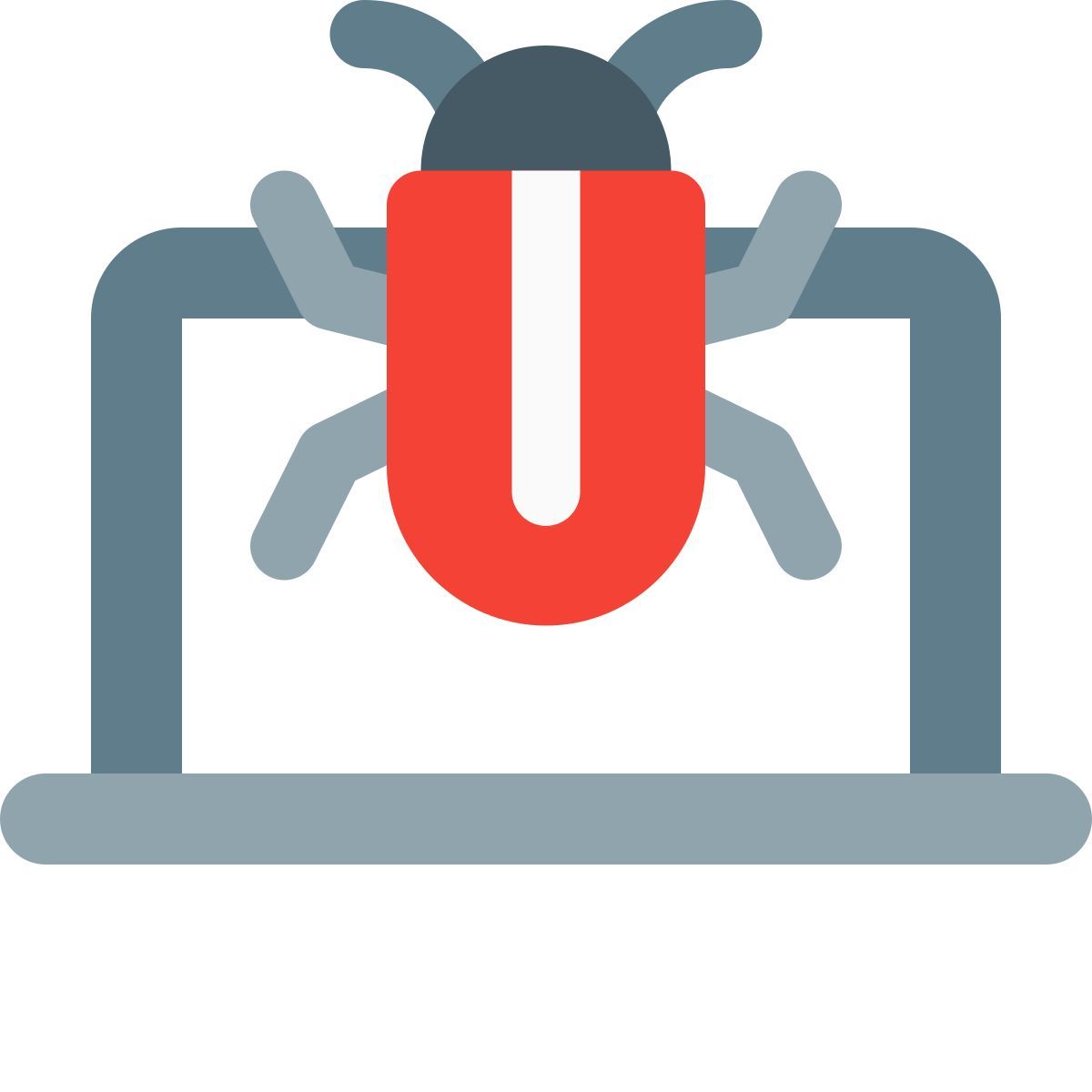 laptop bug icon