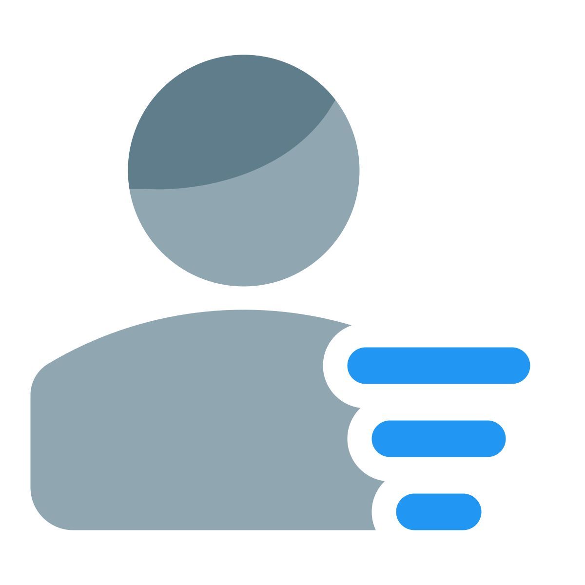 가운데 정렬된 사용자 목록 icon