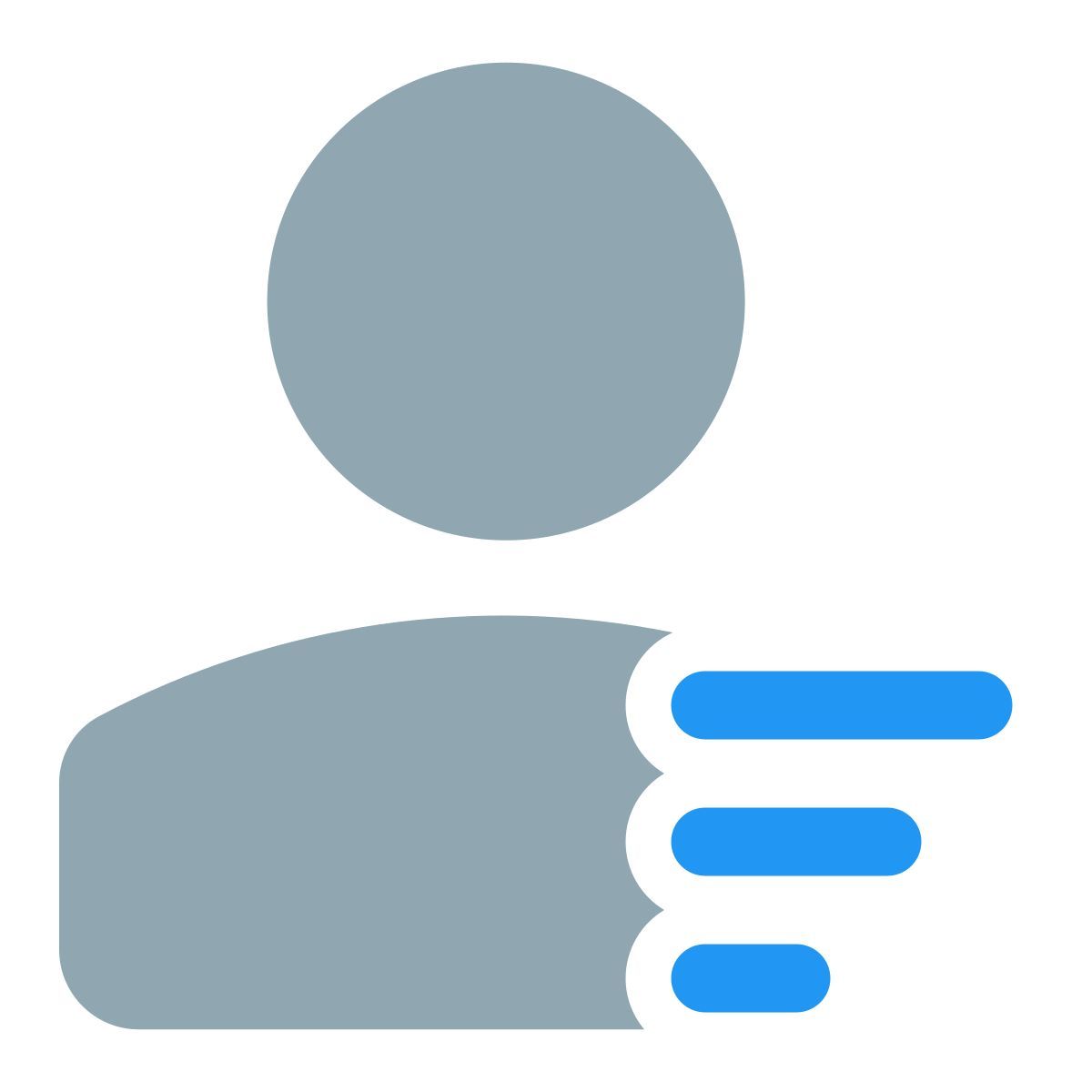 left aligned user list icon